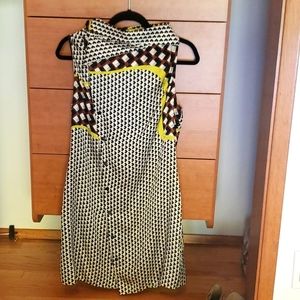 Silk high neck dress